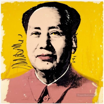 Abstracto famoso Painting - Artistas POP amarillos de Mao Zedong